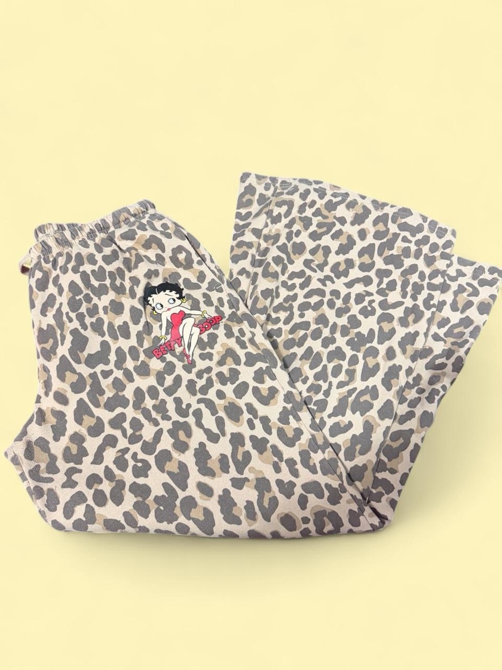 Betty Boop' Leopard Print Pajama Pants in